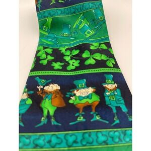 St Patrick's Day Necktie Leprechaun Hats Shamrocks Novelty Tie